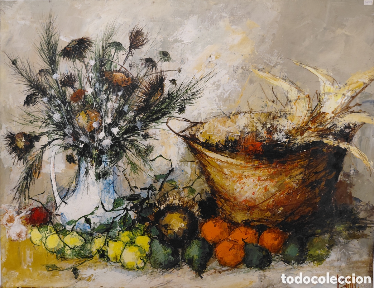 Arte: Manuel Mont&oacute;n Bunuel (1940). Bodeg&oacute;n, &oacute;leo sobre lienzo.