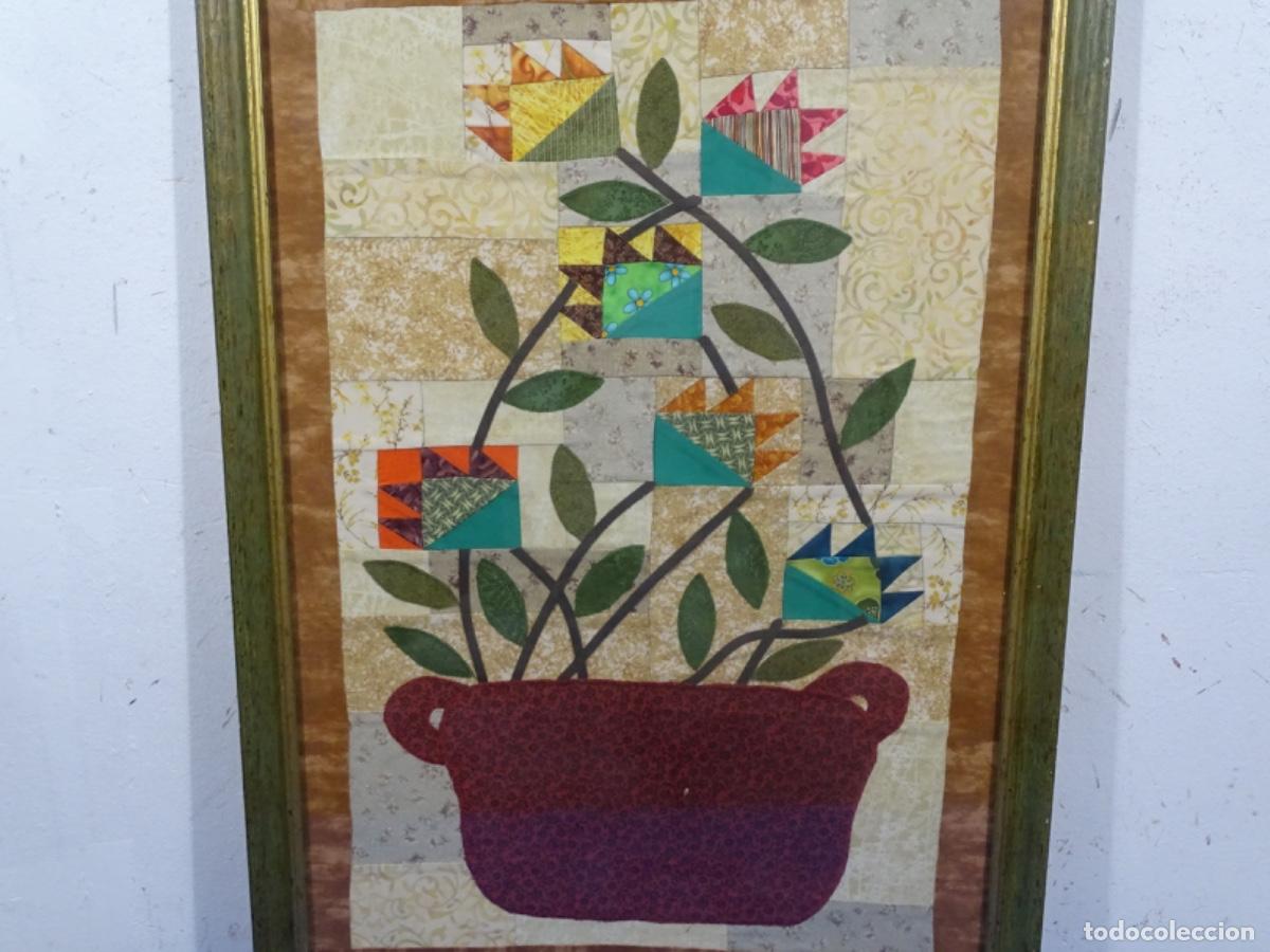 Arte: BODEGON FLORES ANONIMO HECHO CON TELAS. OBRA ORIGINAL.