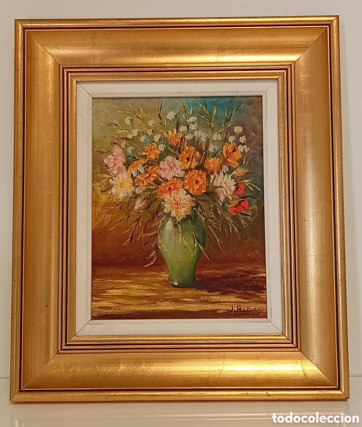 Arte: CUADRO DECORATIVO DE OLEO FIRMADO POR J.RIBERA