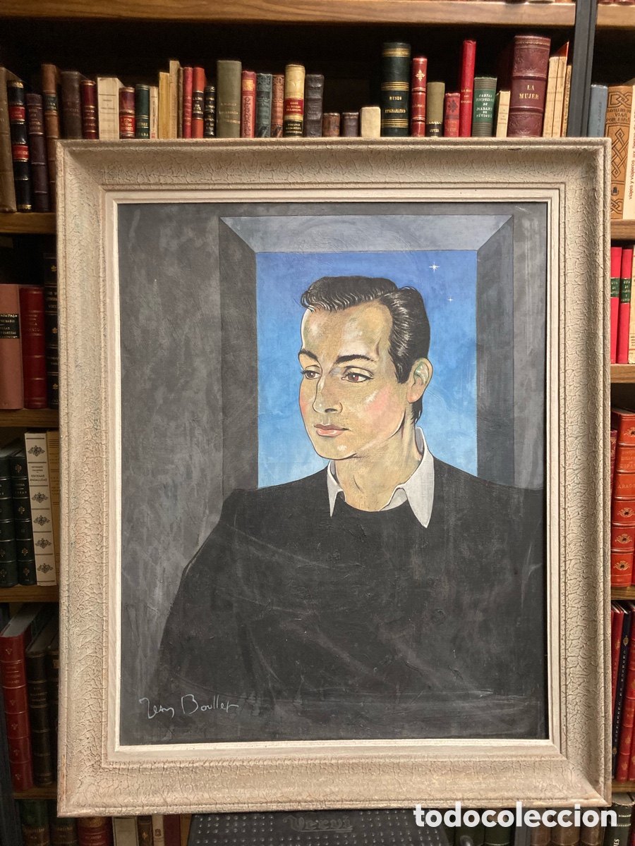 Arte: CUATRO RETRATO AL OLEO DE UN JOVEN POR EL PINTOR FRANC&Eacute;S JEAN BOULLET - FRANCIA