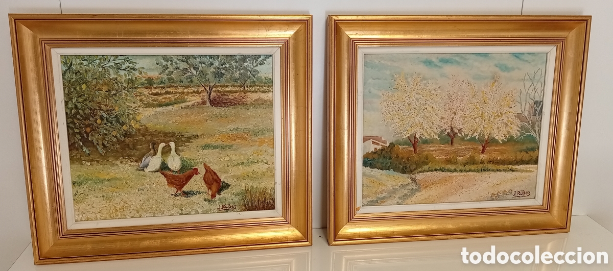 Arte: CUADRO EN OLEO FIRMADO POR EL PINTOR J.RIBA
