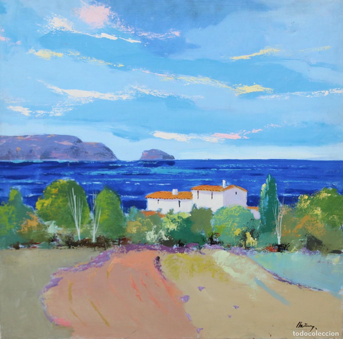 Arte: MANUEL DOBLAS PINTO -IBA&Ntilde;EZ- (Malaga, 1957) OLEO SOBRE TELA. PAISAJE MEDITERRANEO