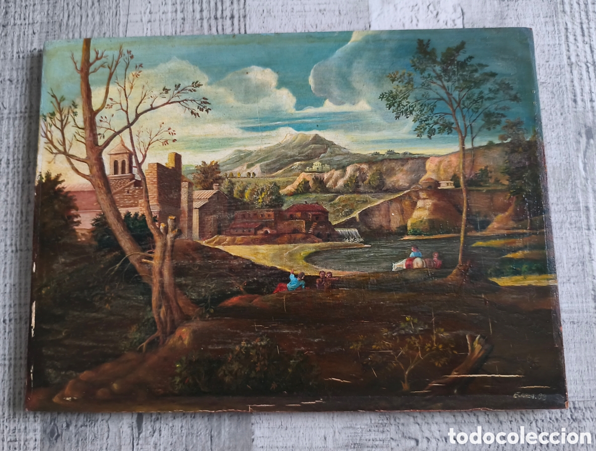 Arte: Pintura al oleo antigua
