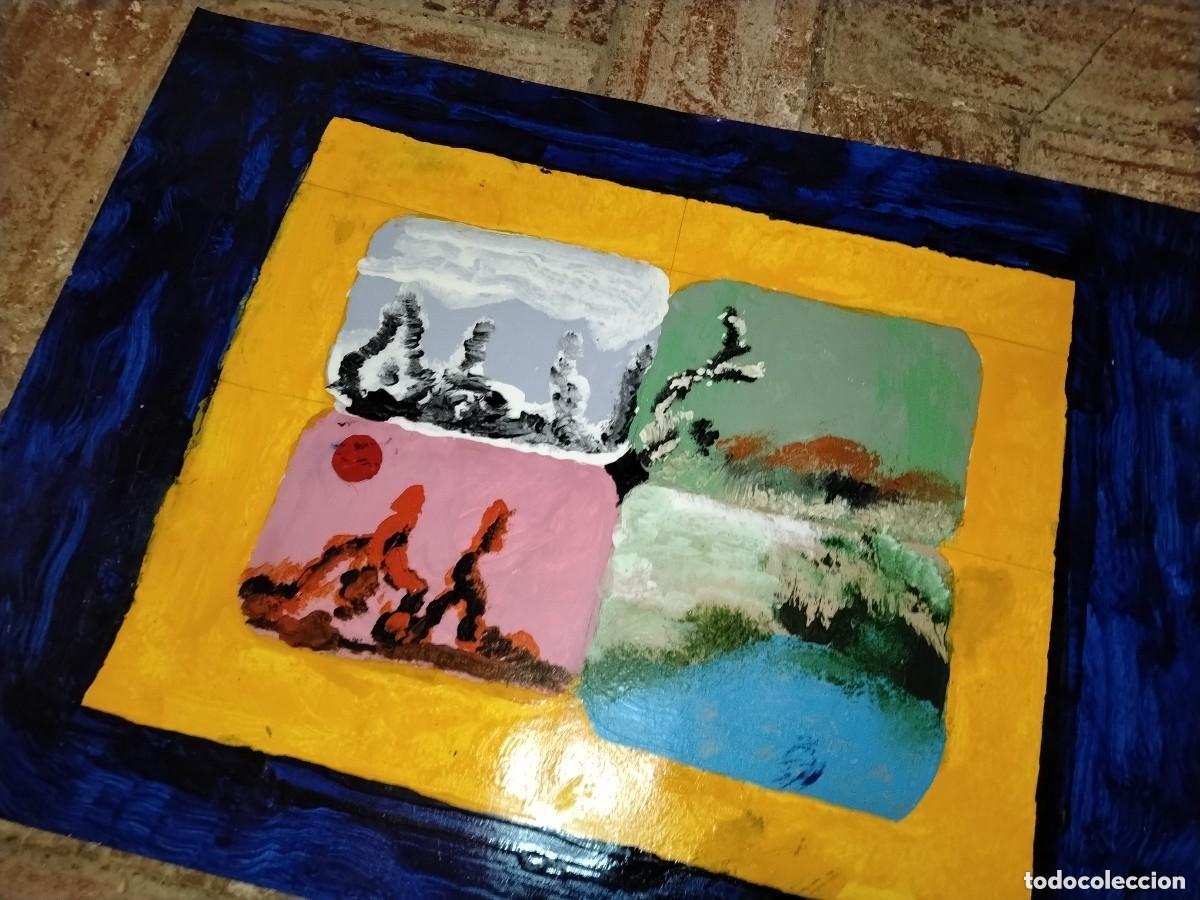 Arte: Obra estilo abstracto (QUATRO) MAU (Manuel Planells Mart&iacute;) 69cm x 50cm