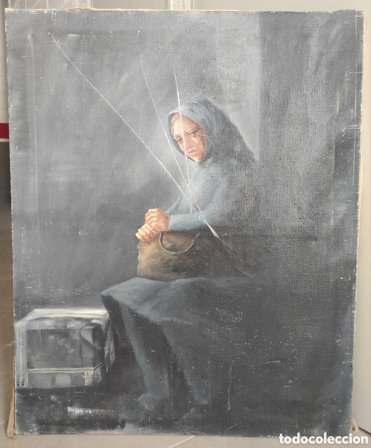 Arte: Cuadros &oacute;leo sobre lienzo y tela. Necesitan restauraci&oacute;n