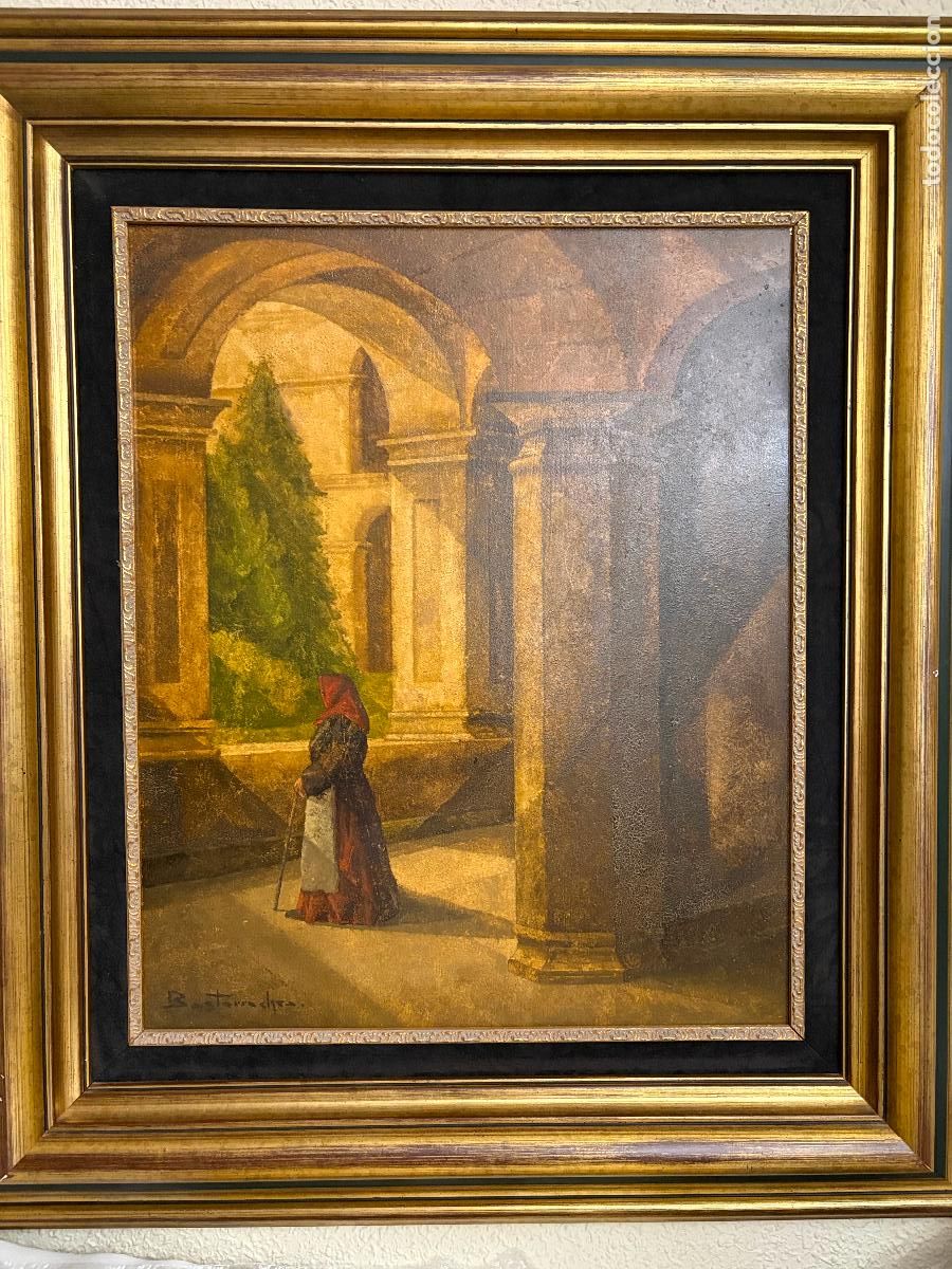 Arte: Escena de claustro por Pablo Basterrechea (Gij&oacute;n 1946-2021)