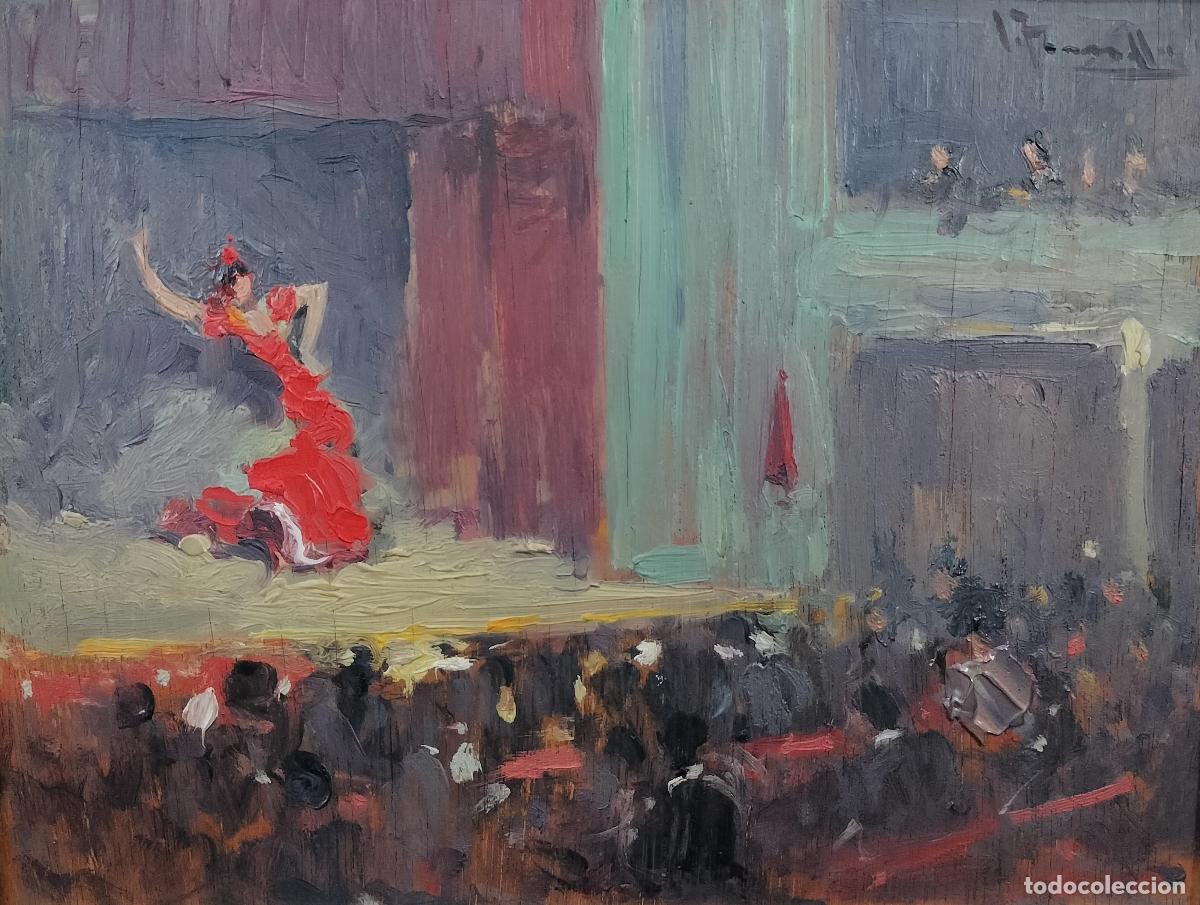 Arte: LA BAILAORA DE FLAMENCO. JOAQUIM TERRUELLA. &Oacute;LEO SOBRE TABLA. ESPA&Ntilde;A. SIGLO XX.