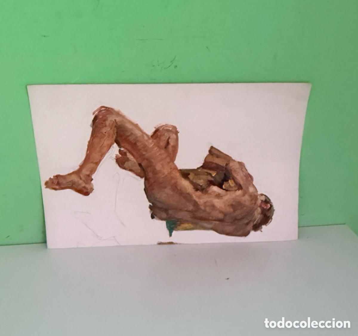 Arte: Carles Prun&eacute;s (1937-2017) &ndash; Estudio de pareja desnuda, &oacute;leo sobre lienzo (25 &times; 40 cm)