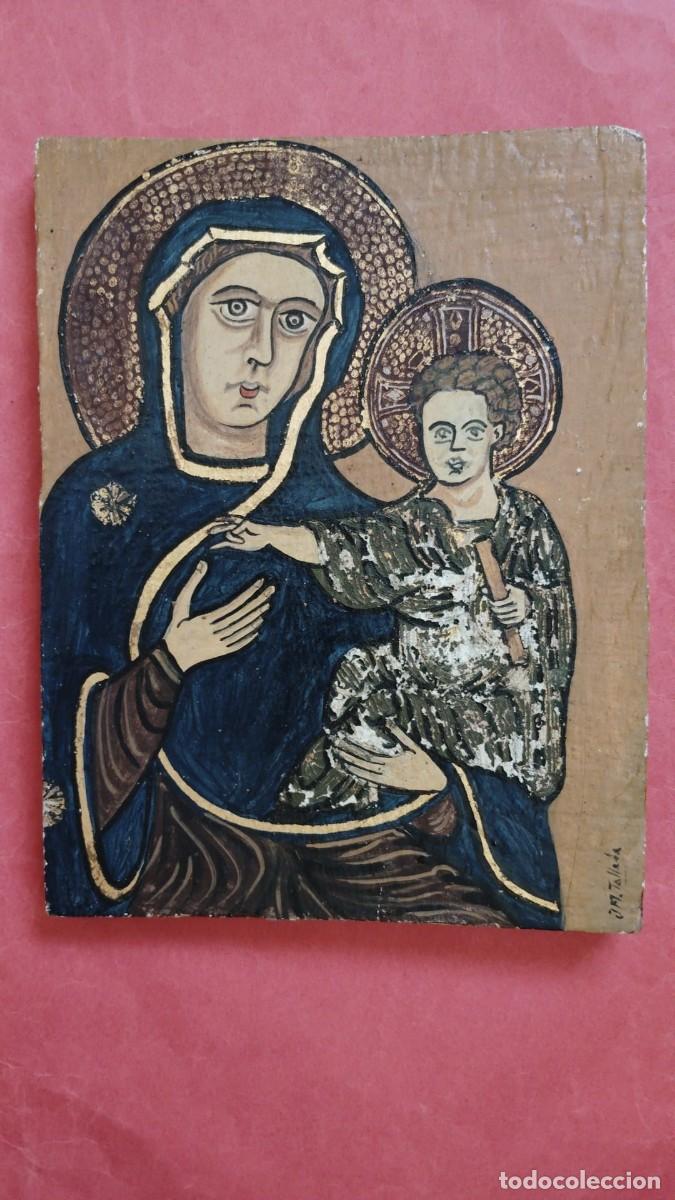 Arte: VIRGEN CON NI&Ntilde;O.-PINTURA.-MADERA ESTUCADA Y POLICROMADA CON TEMPLE AL HUEVO.-A&Ntilde;O 2013.