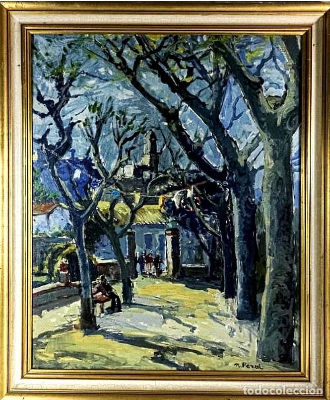 Arte: NARCIS PERAL GIL 1912 - PASEO ARBOLADO - Foto 2