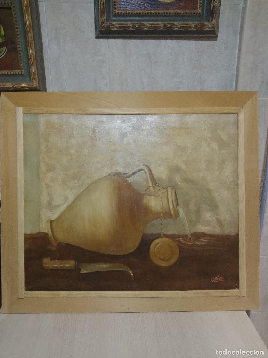Arte: Cuadro al &oacute;leo pintor , Lema firmado y enmarcado.