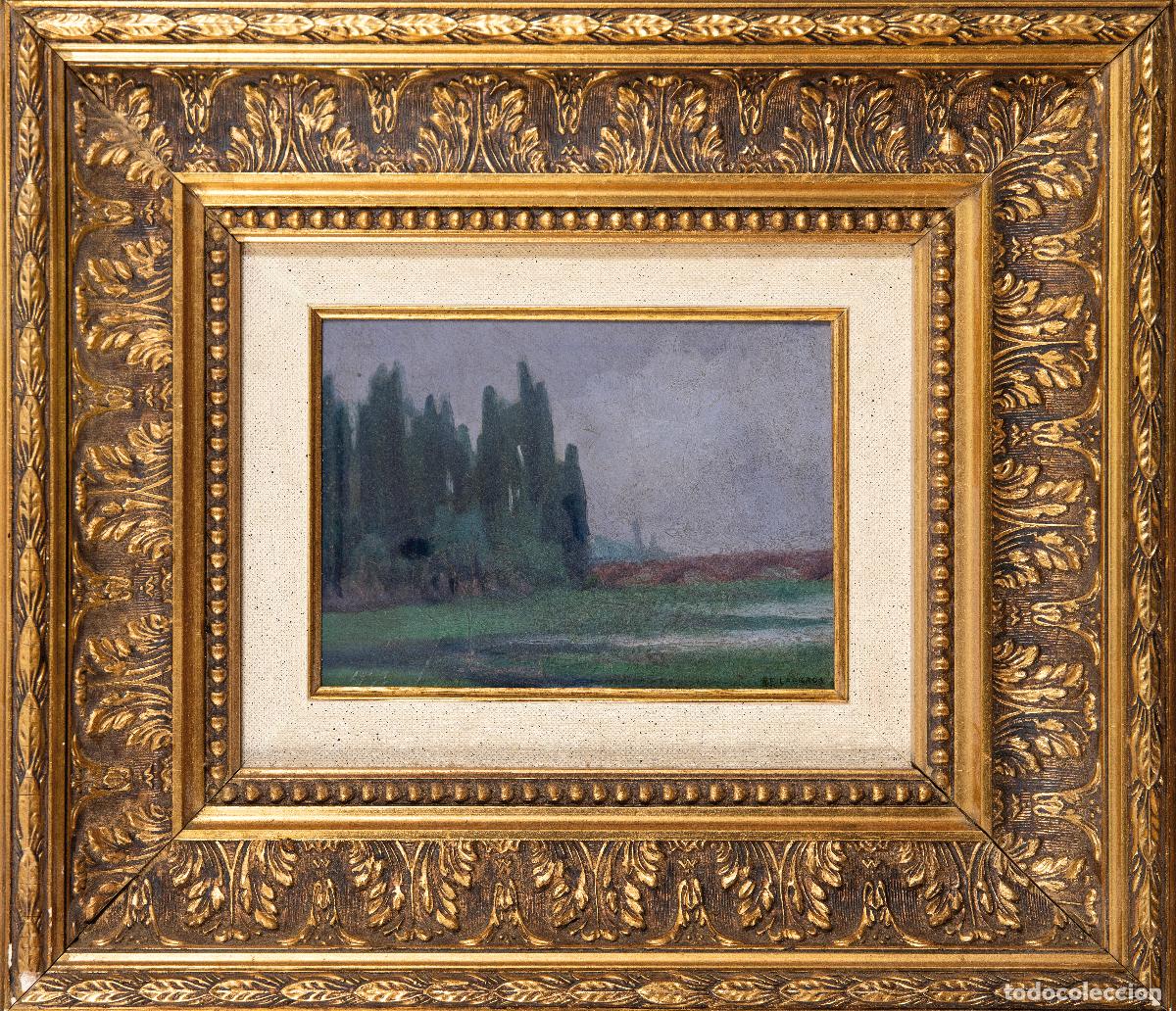 Arte: Paisaje &oacute;leo sobre tablex Fernando Labrada Mart&iacute;n primera mitad del siglo XX