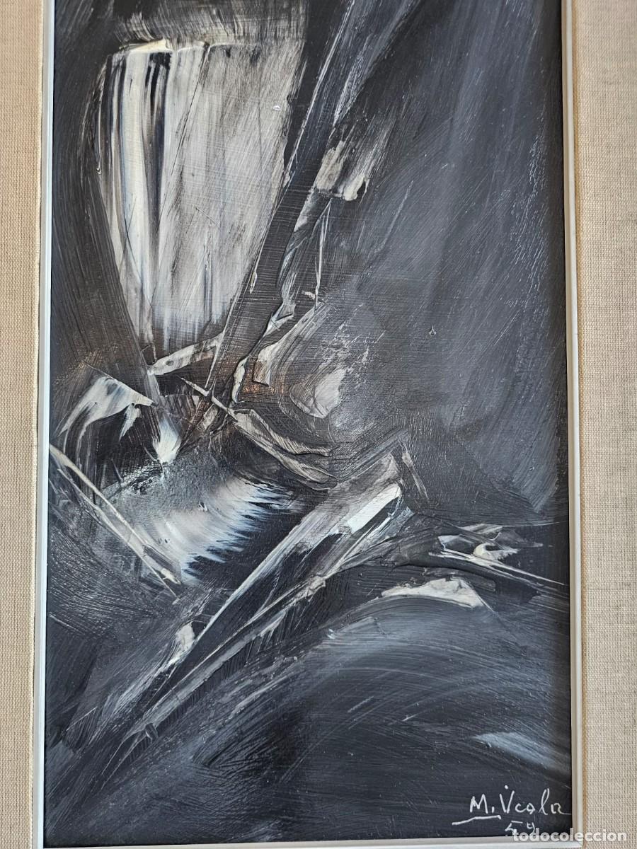 Arte: &Oacute;leo / Pintura original de Manuel Viola, &rdquo;Las armas del sue&ntilde;o&rdquo;. Escuela de Par&iacute;s / El Paso. Firmado.