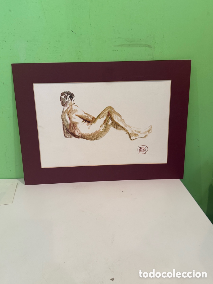 Arte: Carles Prun&eacute;s (1937-2017) &ndash; Desnudo masculino, posible autorretrato &ndash; Firmado