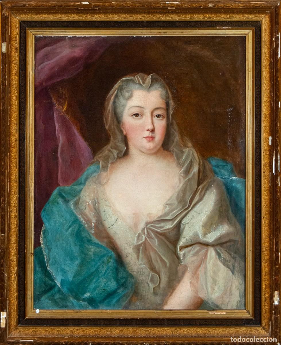 Arte: Retrato de dama. Escuela francesa, c. 1730. &Oacute;leo sobre lienzo. Siglo XVIII