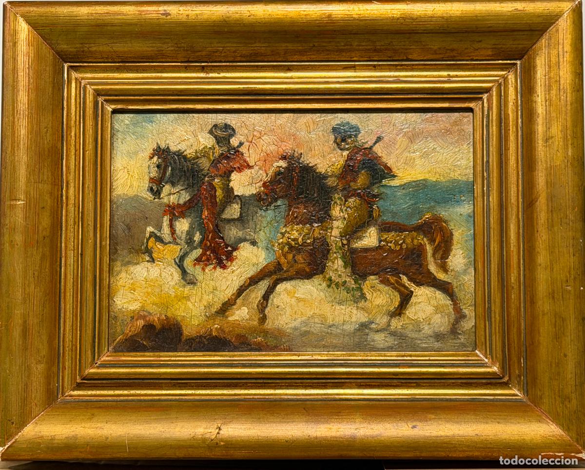 Arte: Alfred Bastien , &oacute;leo tabla , B&eacute;lgica , les cavaliers . S.XX. R199