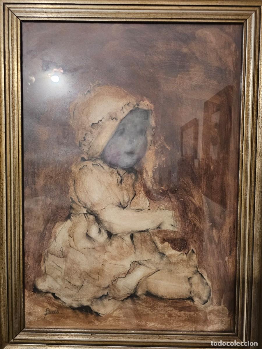 Arte: Pintura original de Palanca, Sin t&iacute;tulo. Acuarela y t&eacute;cnica mixta, 1973. Firmado.