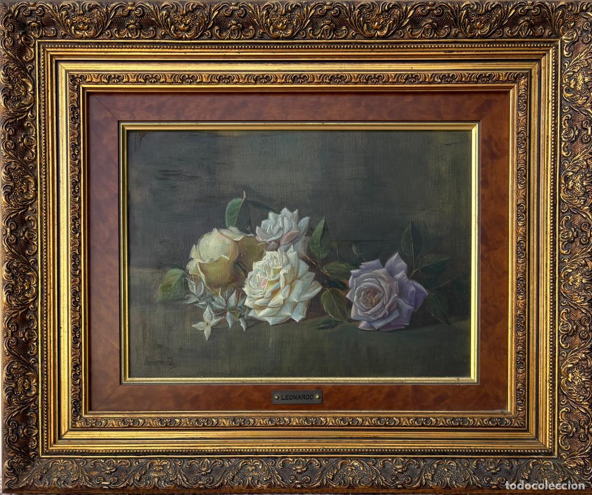 Arte: &ldquo;Rosas&rdquo;- Leonardo (d&uacute;o de &oacute;leos originales)