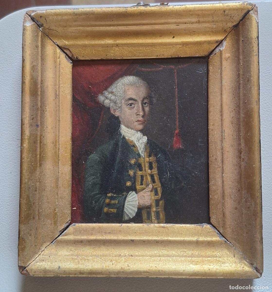 Arte: Retrato al oleo, miniatura marques de Velada
