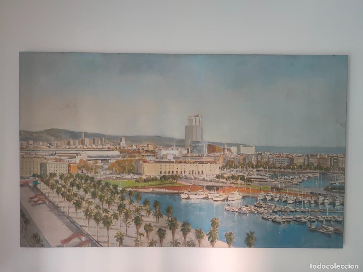Kunst: Oleo Puerto de Barcelona 1,62 x97