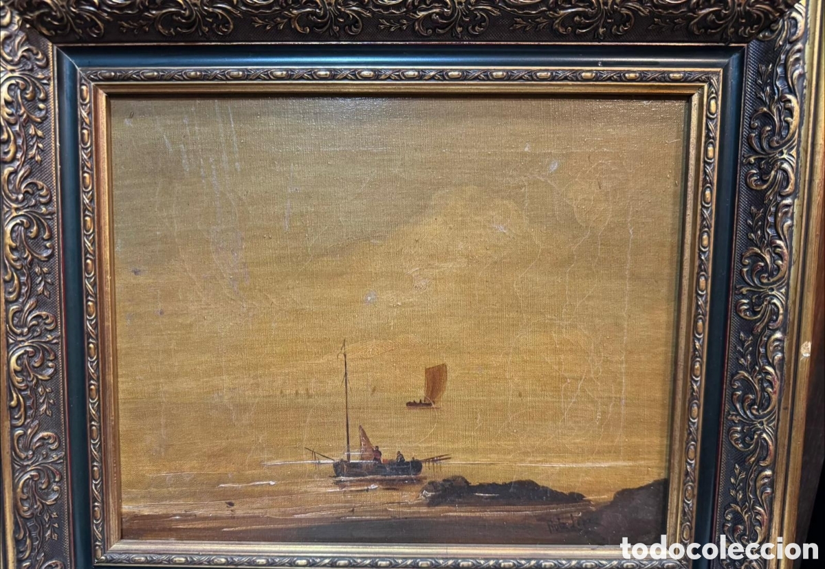 Kunst: Antiguo &oacute;leo sobre lienzo RUIZ LOPEZ