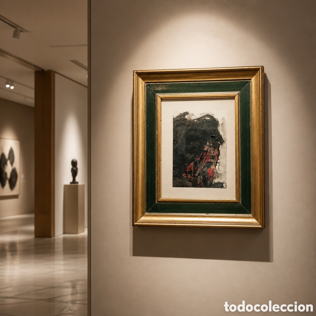 Arte: Palmira Abello (Madrid 1934-Torremolinos 2018) TECNICA MIXTA SOBRE PAPEL FIRMADA Y FECHADA EN 1969.