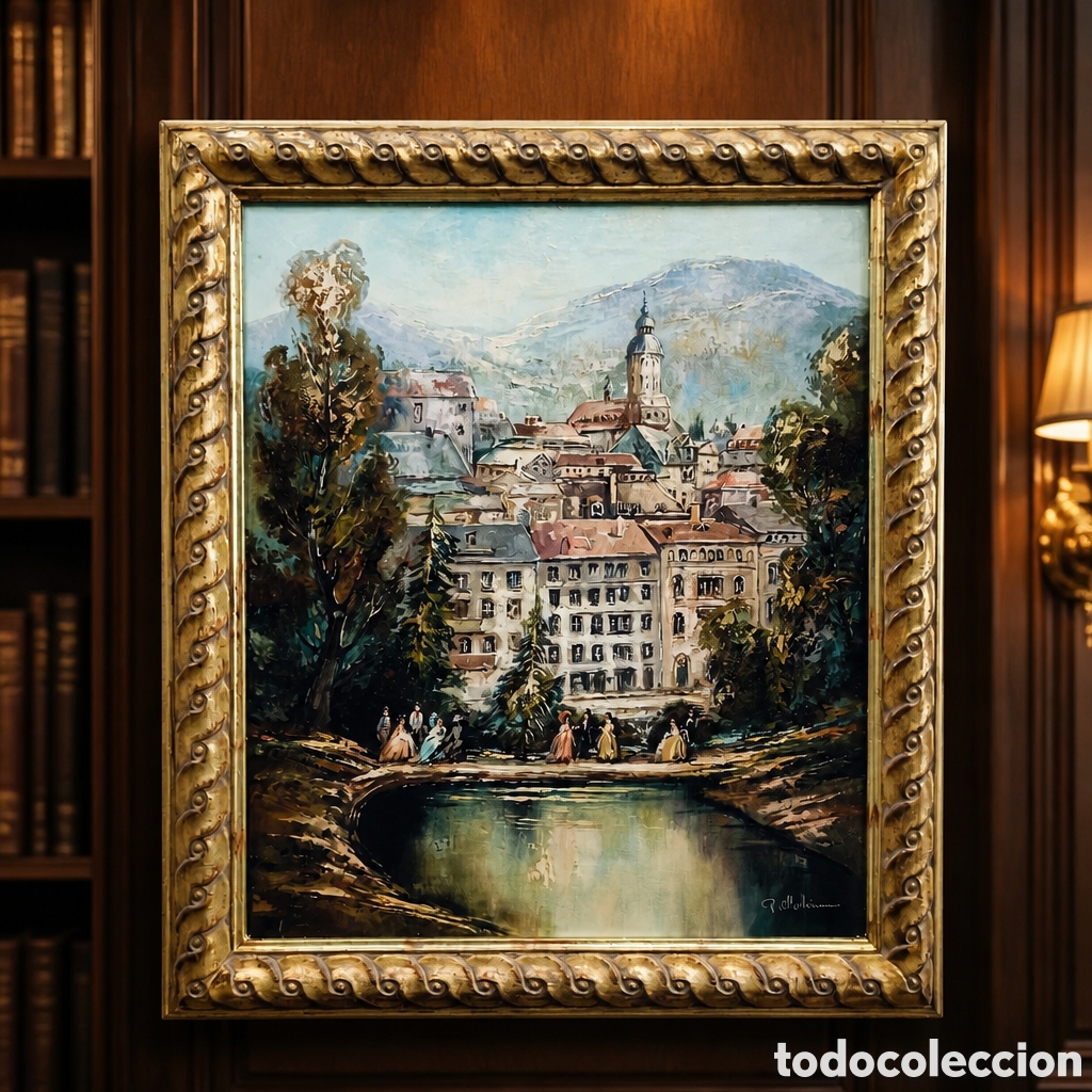 Arte: PAUL OTTO HEIM. ARTISTA IMPRESIONISTA .ALEMANIA 1878-1978 . OLEO SOBRE LIENZO . OBRA 61&times;50 cm