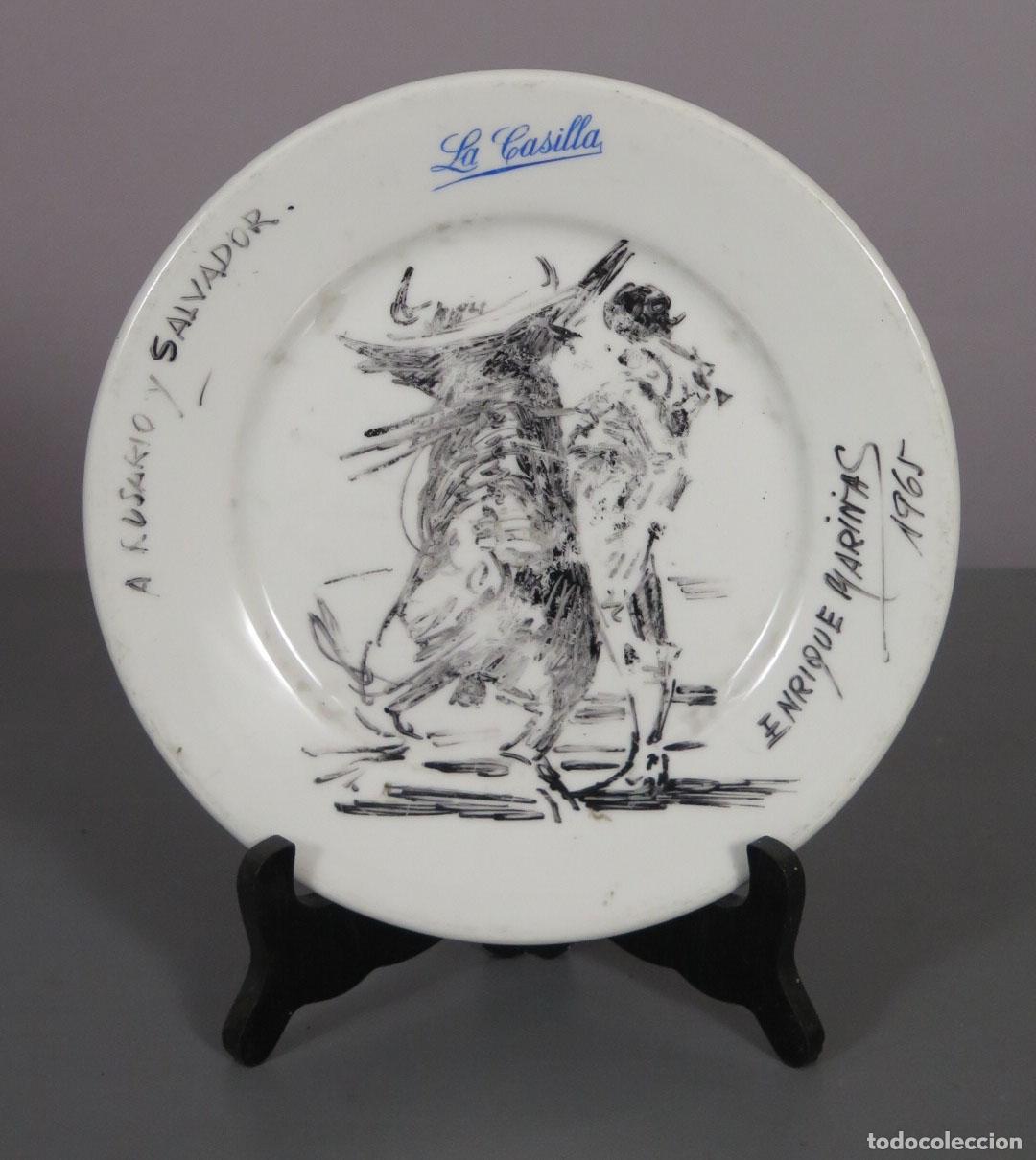 Arte: PLATO. PASE DE PECHO. PINTADO ENRIQUE MARINAS. 1965