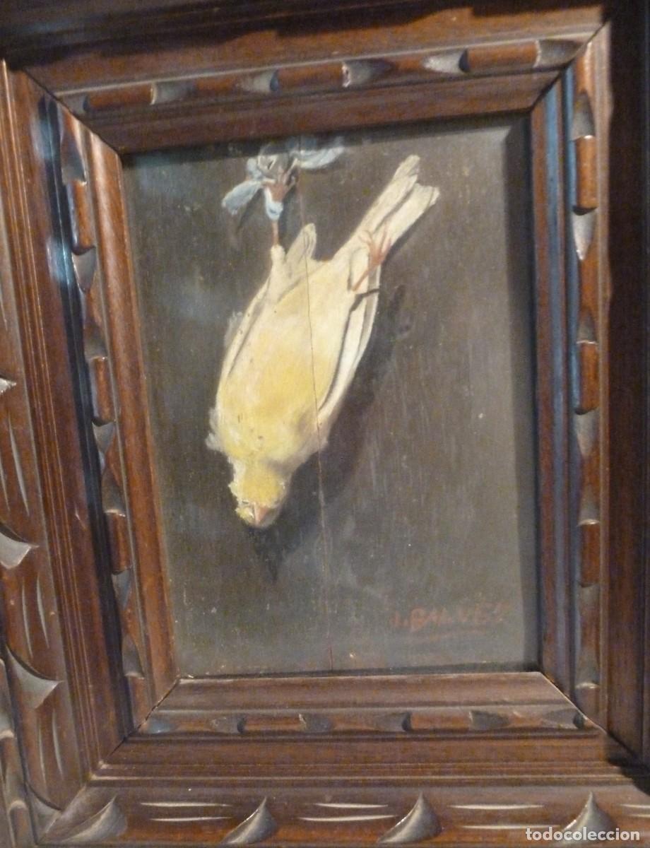 Arte: PINTURA BODEG&Oacute;N DE JOSE G&Aacute;LVEZ ROCH DE JACARILLA-ALICANTE- EL CANARIO - &Oacute;LEO SOBRE TABLA