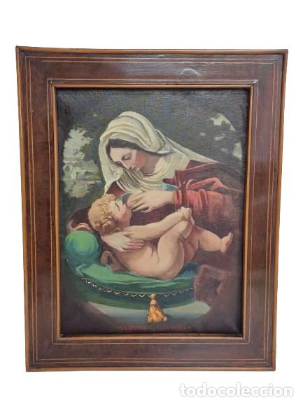 Arte: La Virgen del Coj&iacute;n Verde, Andrea Solario (1507 y 1510) - Firma Salvador Corriols, 1948