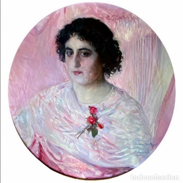 Arte: Rafael Sanchis Yago (1891-1974) - Retrato de D&ordf; Mercedes Jontarnit