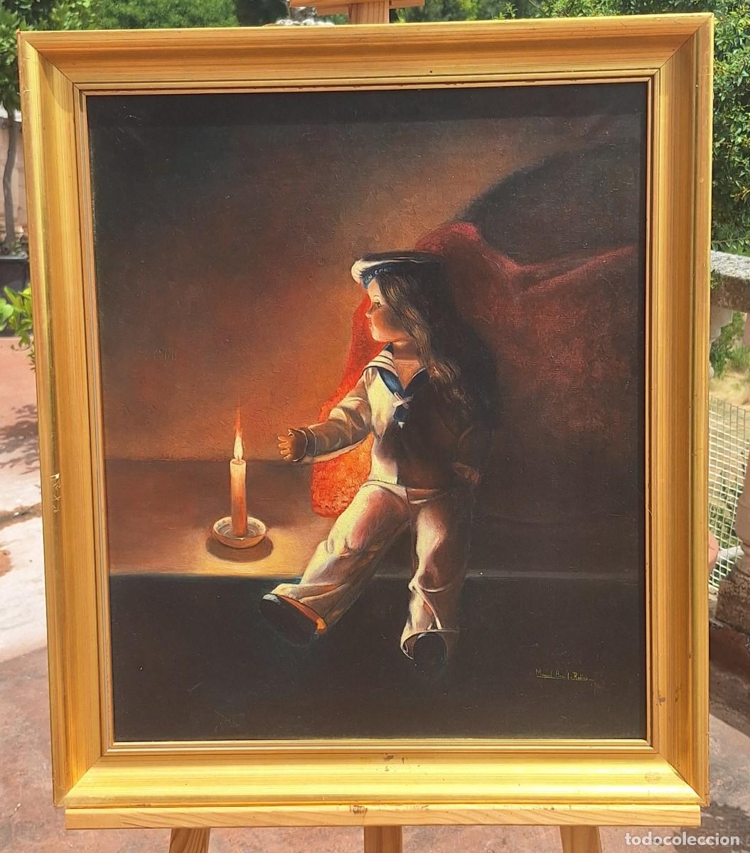 Arte: Oleo mu&ntilde;eca Nancy con vela ... - Foto 1