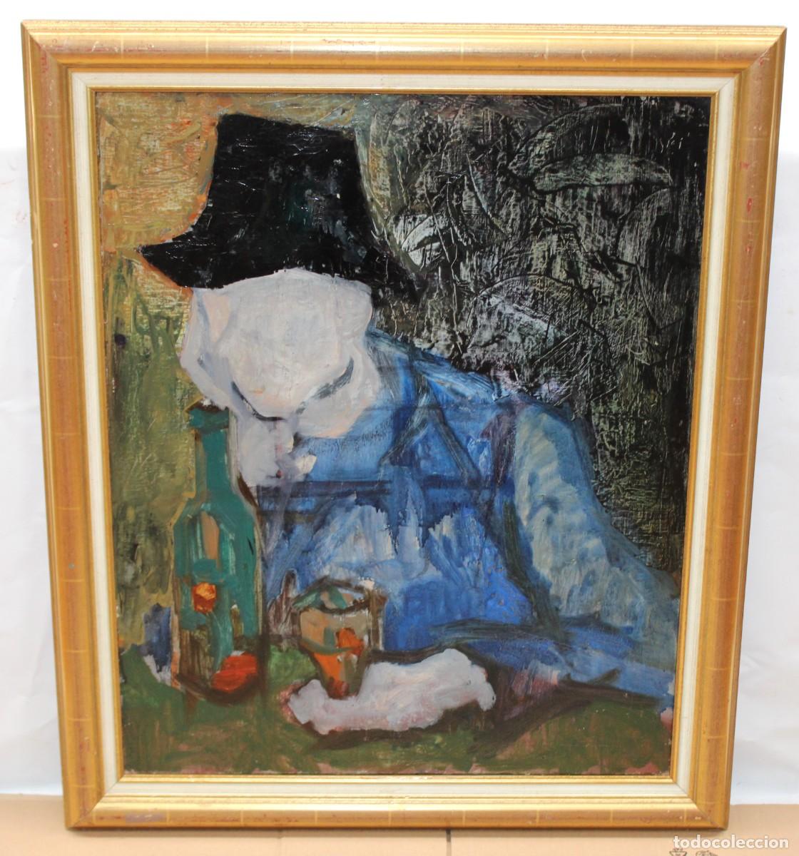 Arte: ESCUELA FRANCESA (XX) OLEO SOBRE TELA DE AUTOR ANONIMO. INTERIOR CON FIGURA