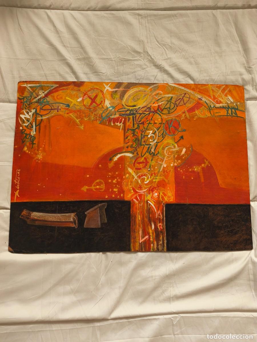 Arte: Abstracto 2 . Arte gallego. Vigo . Artista local . 66 x 47 cm alto.