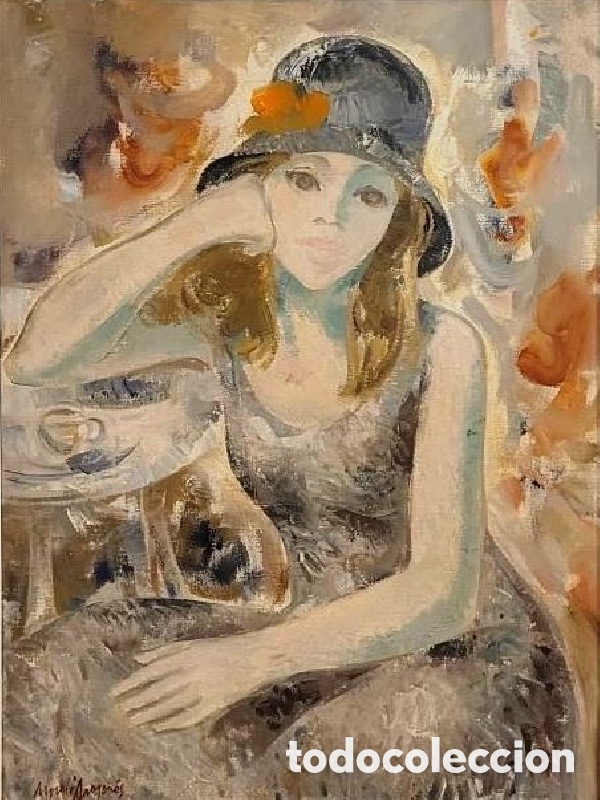 Arte: Figura con sombrero azul de Morat&oacute; Aragon&egrave;s