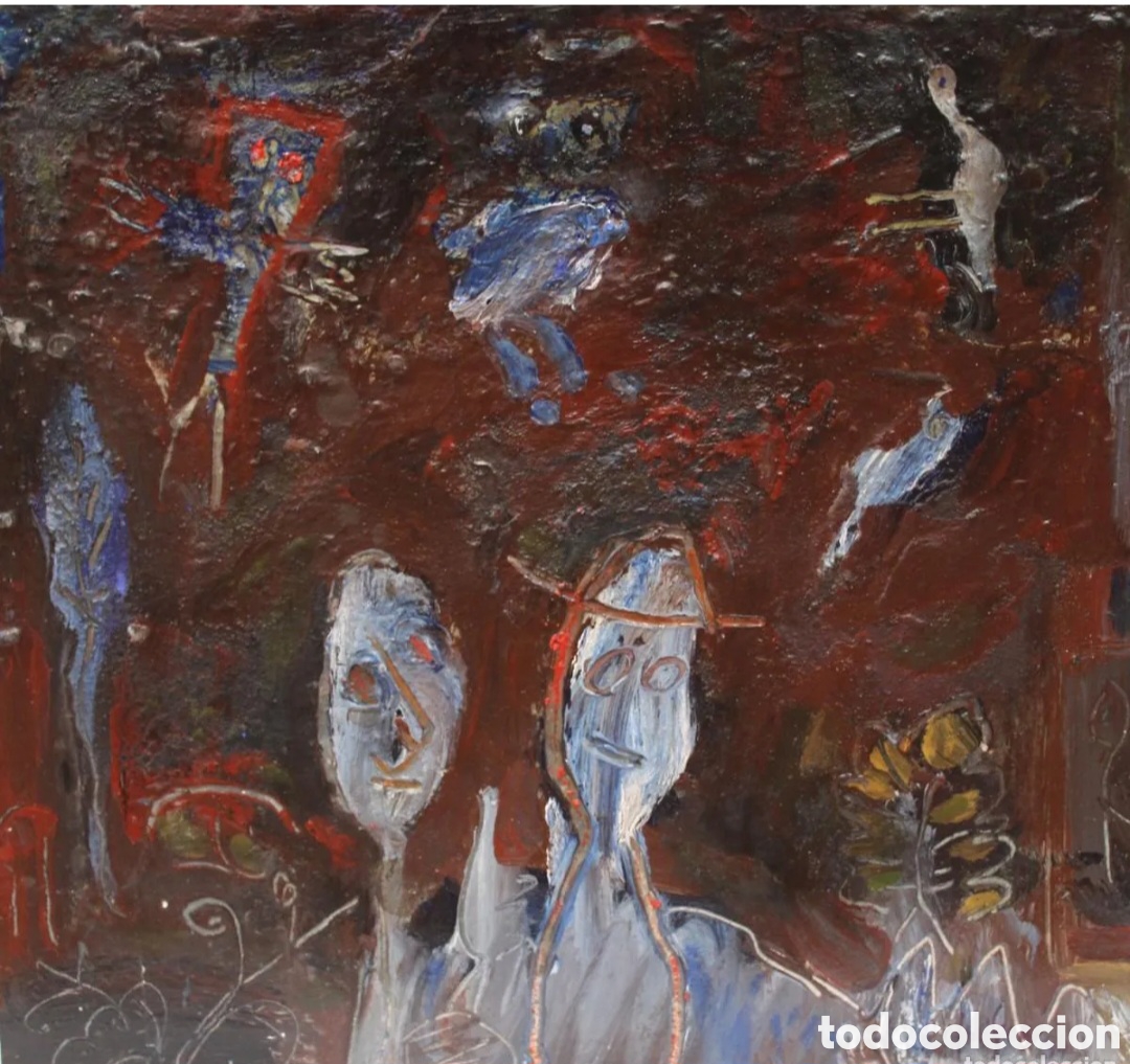 Arte: JORDI SAMS&Oacute; BASTARDAS (1929 - 2008) ACRILICO Y MATERIA SOBRE TABLA DEL A&Ntilde;O 1994