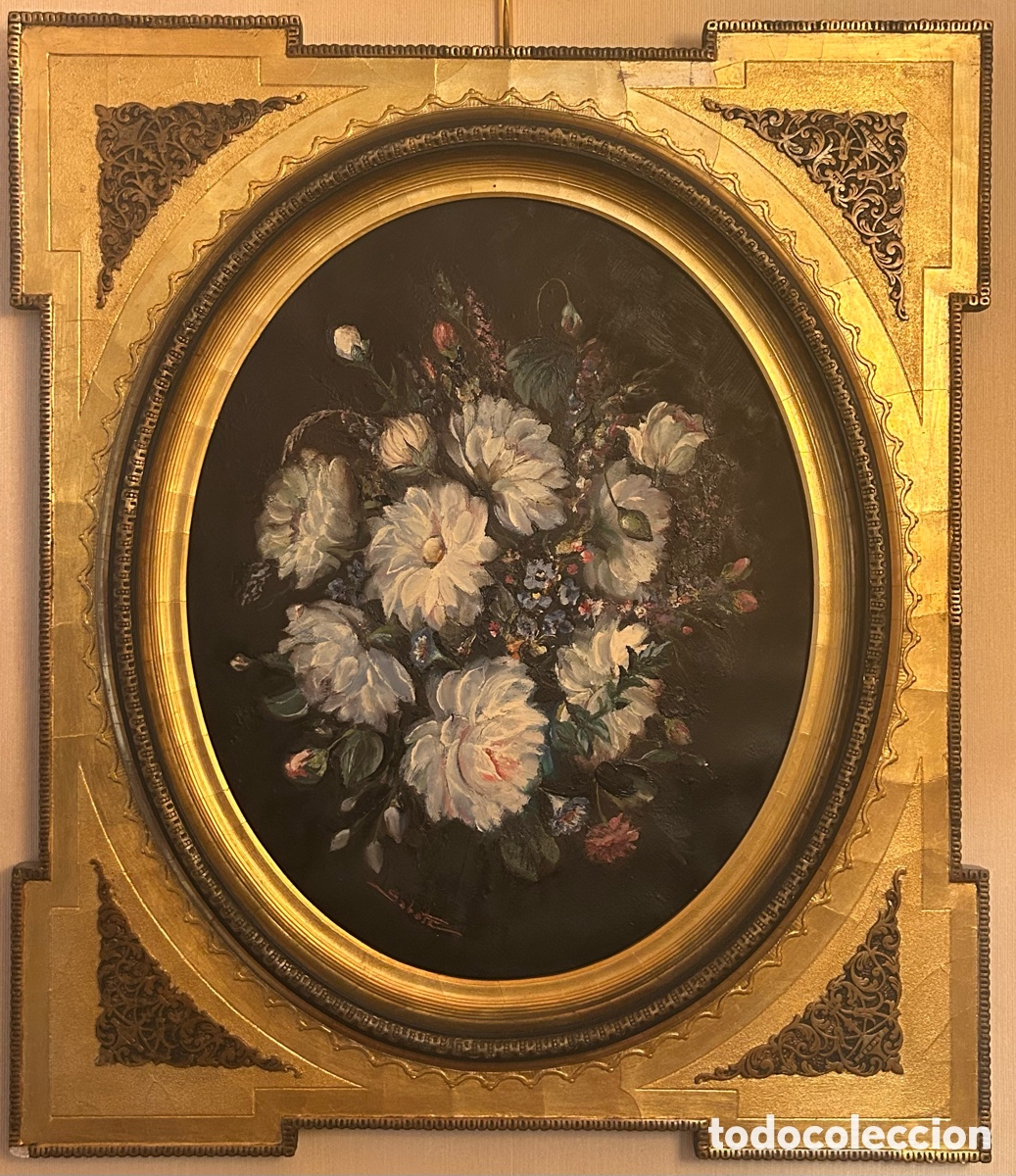 Arte: Cuadro floral Quim Sabat&eacute;- Pintor espa&ntilde;ol