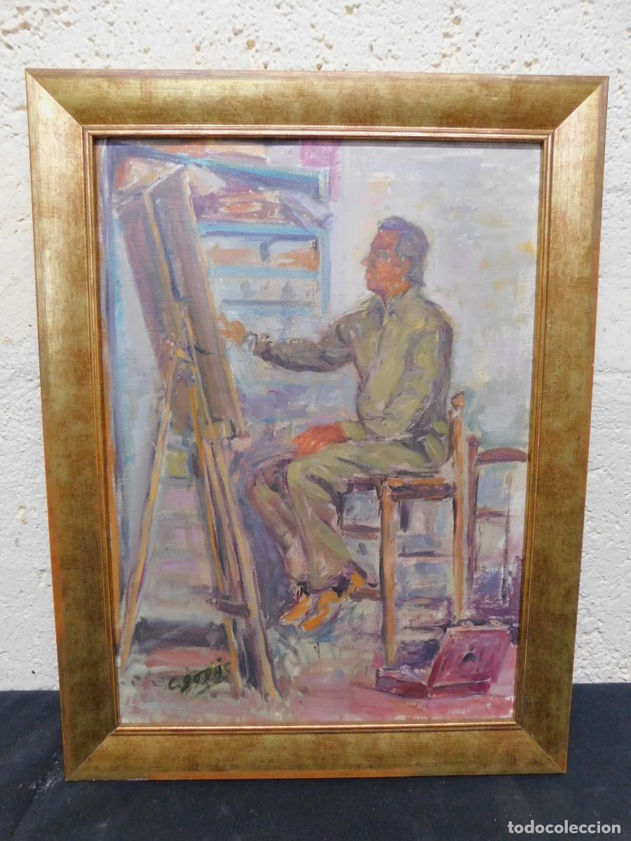 Kunst: &Oacute;LEO SOBRE TABLA - FIRMADO C. GOD&Aacute;S