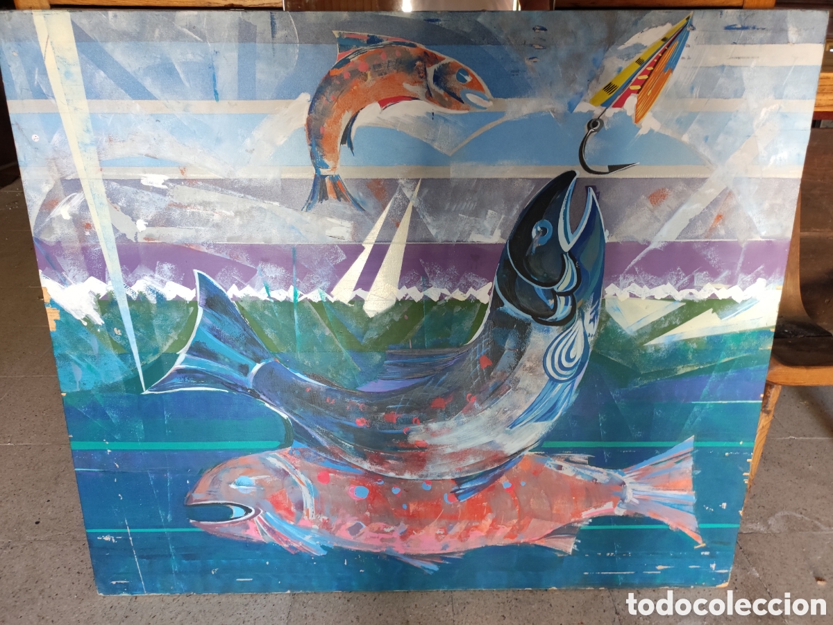 Arte: Peces pesca t&eacute;cnica mixta
