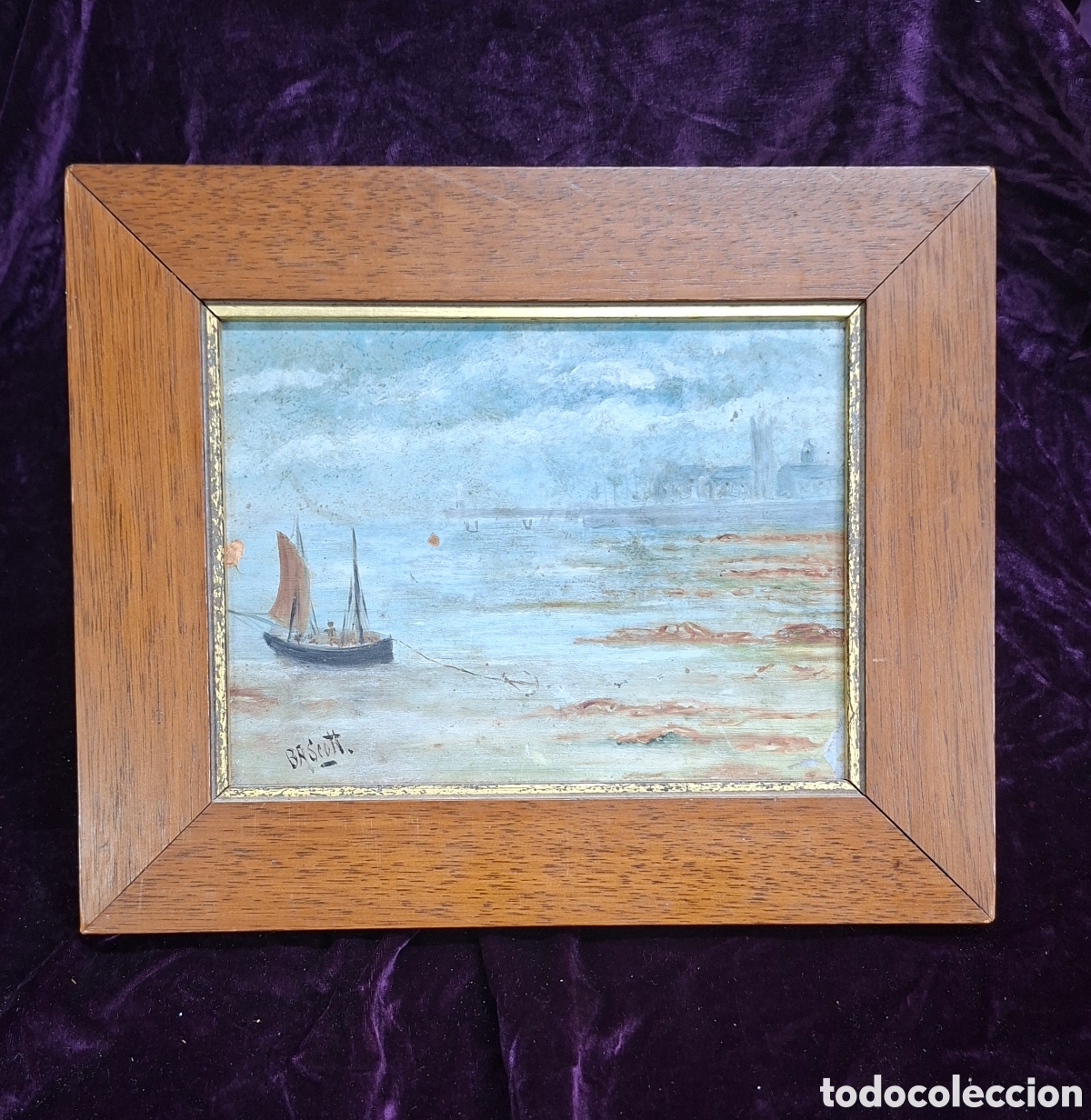 Arte: &Oacute;leo original firmado B. Scott Siglo XIX