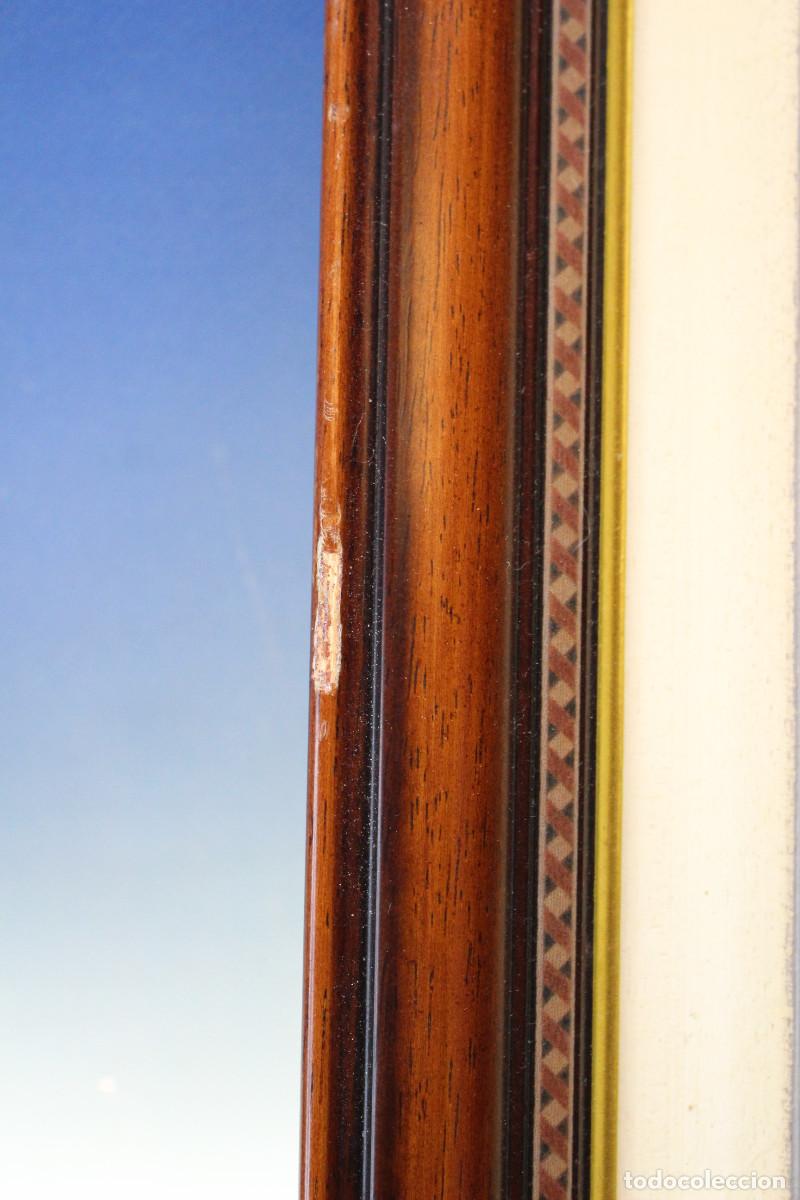 Arte: Caba&ntilde;a en el monte. &Oacute;leo sobre lienzo en marco de madera. - Foto 5