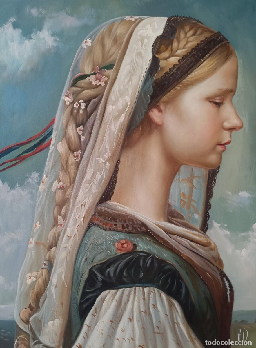 Arte: &rdquo;Lady Verity de los cielos dorados&rdquo; - &Oacute;leo sobre lienzo de Anne Dias (2025)