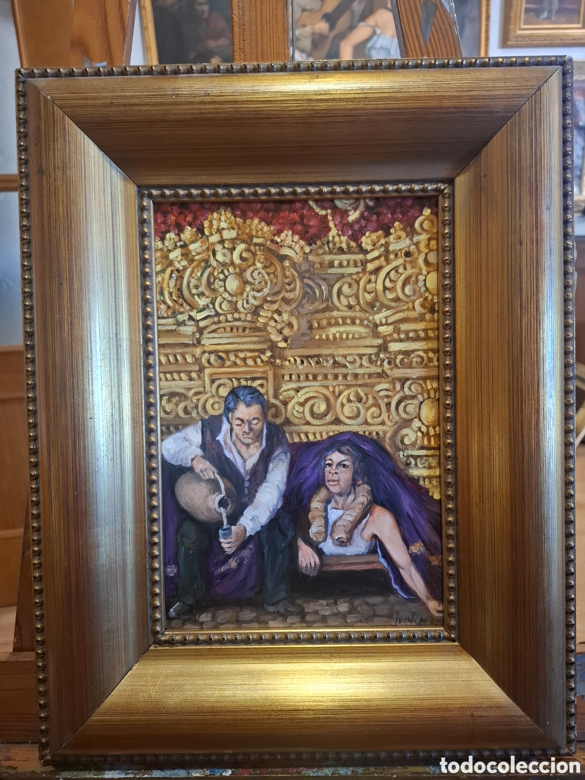 Arte: Oleo juan grande tema costumbrista 50x38