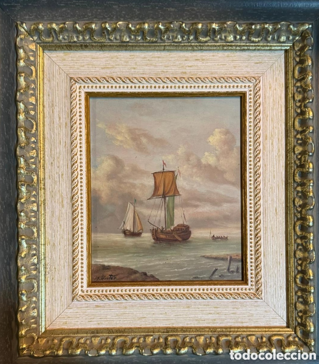 Arte: &Oacute;leo sobre lienzo Escuela Espa&ntilde;ola - Foto 1