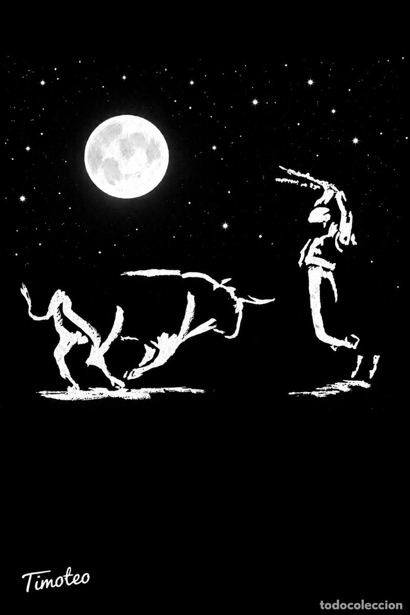 Arte: L&Aacute;MINA, DIBUJO, CUADRO.- BAJO LA LUNA..H110..30x42 cm.-280g/m2.