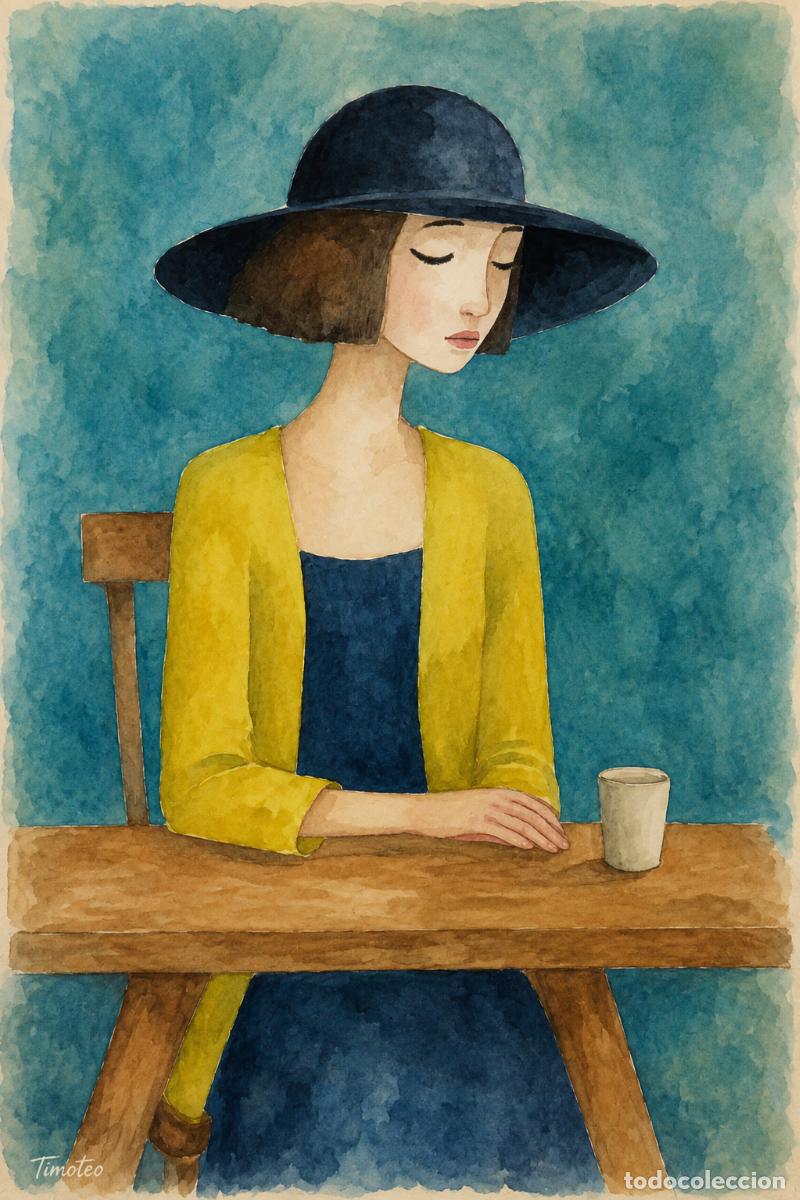 Arte: L&Aacute;MINA, DIBUJO, CUADRO.- SOLEDAD..H112..30x42 cm.-280g/m2.