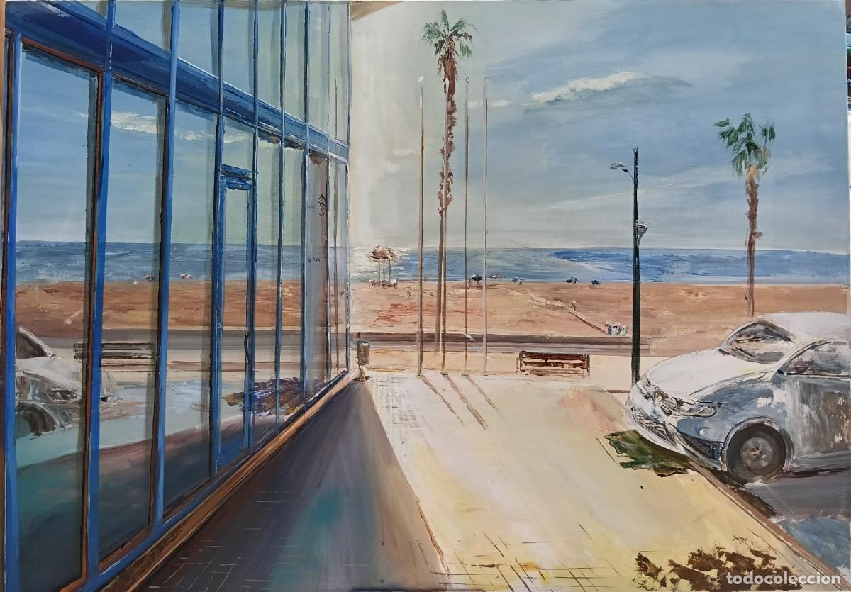 Arte: . Acr&iacute;lico sobre lienzo &rdquo;Playa de la patacona&rdquo; 116X81cm. Jessica Gonpra