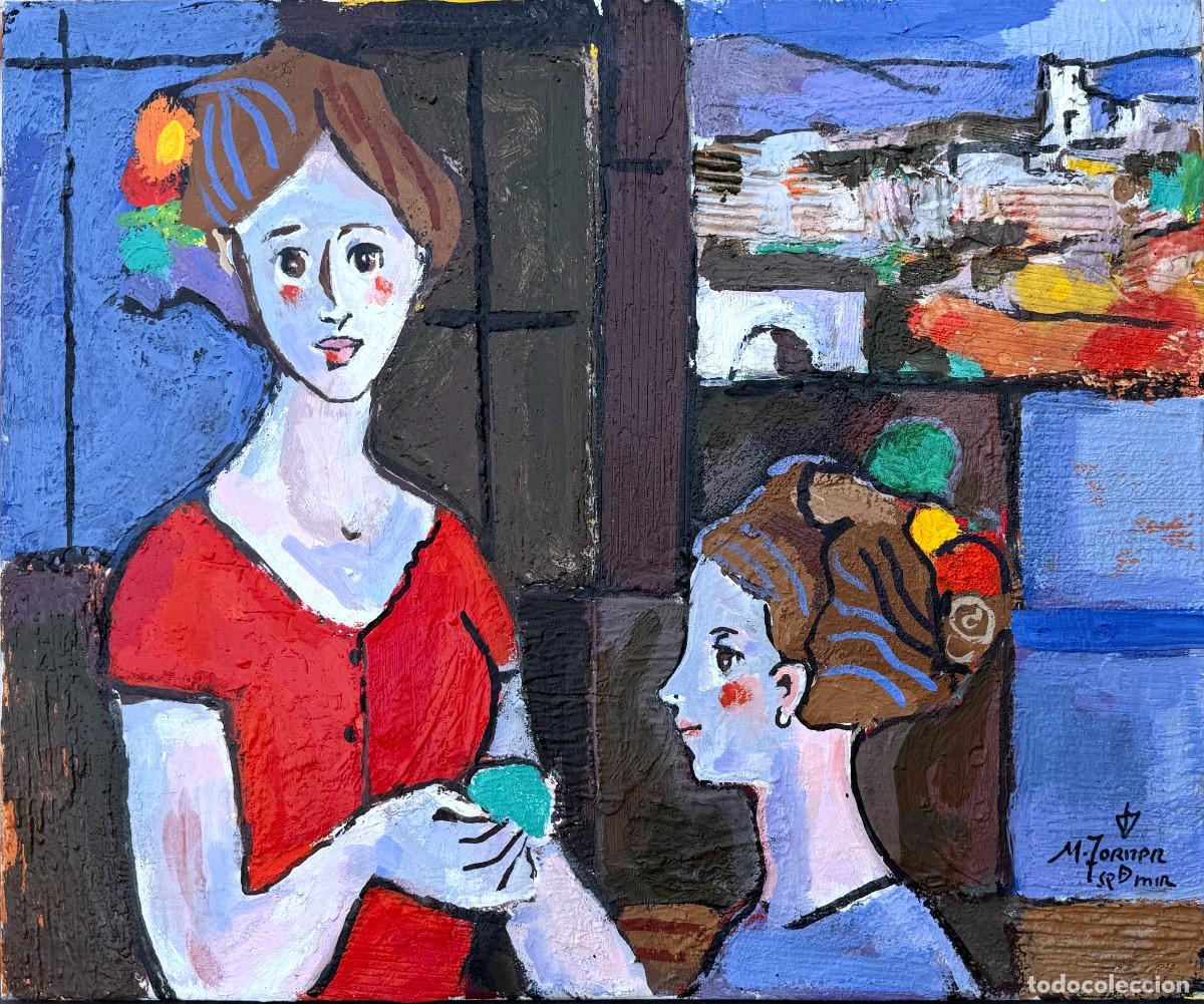 Arte: Miquel Torner de Semir &ndash; Dos mujeres en interior mediterr&aacute;neo &ndash; &Oacute;leo y t&eacute;cnica mixta sobre lienzo