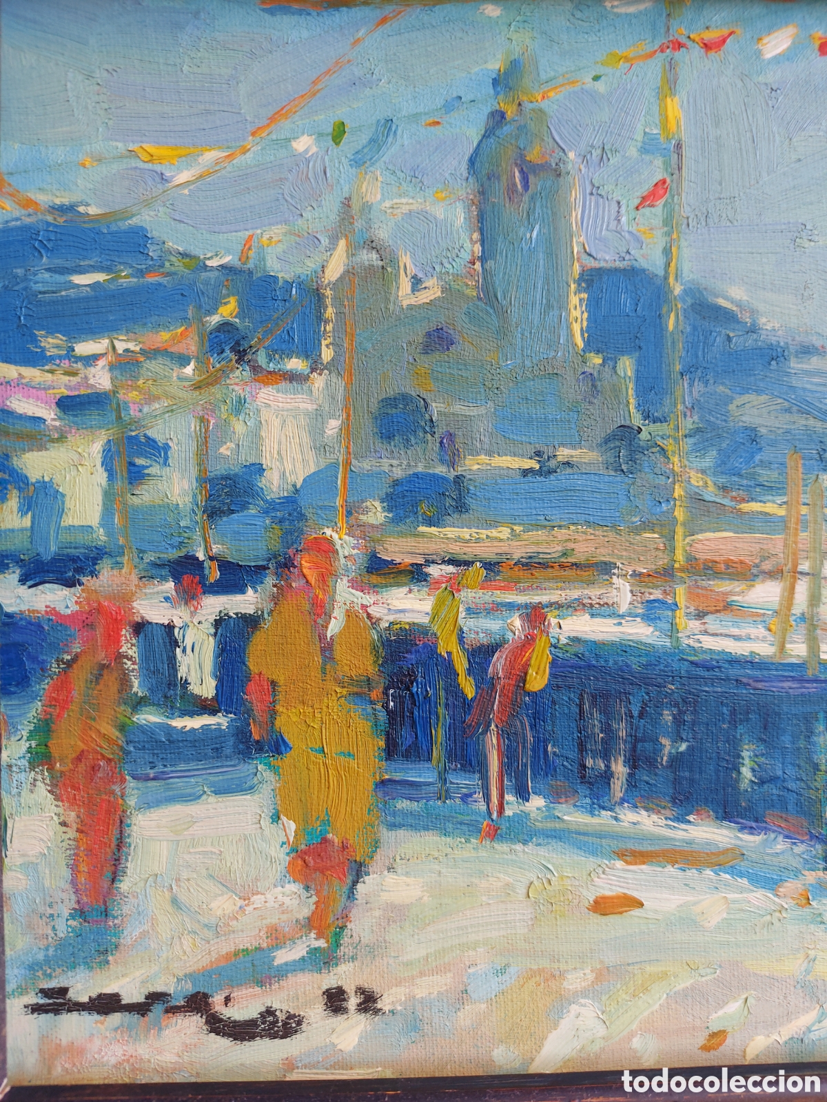Art: &rdquo;PASEO MARITIMO DE SITGES&rdquo; OLEO 1982