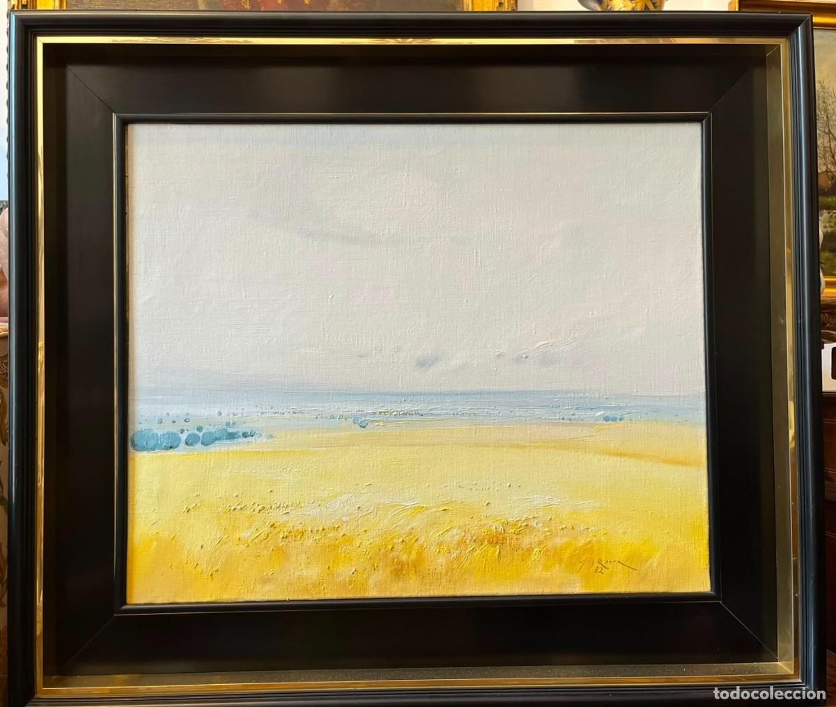 Arte: &Oacute;leo firmado Roura 1982 - Campos (probablemente, Empord&agrave;) - Atribuido a Llu&iacute;s Roura